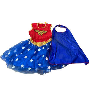 Girls Superhero Wonder Woman Costume with Cape Size 4-6x